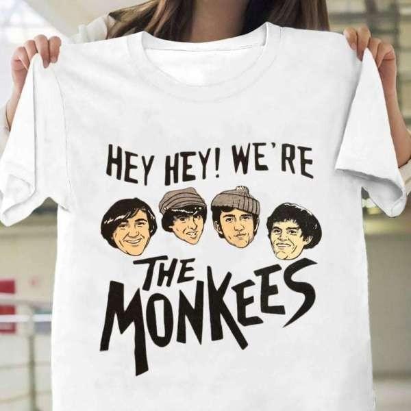 New The Monkees Band Members Heavy Cotton White S5xl T Shirt En806