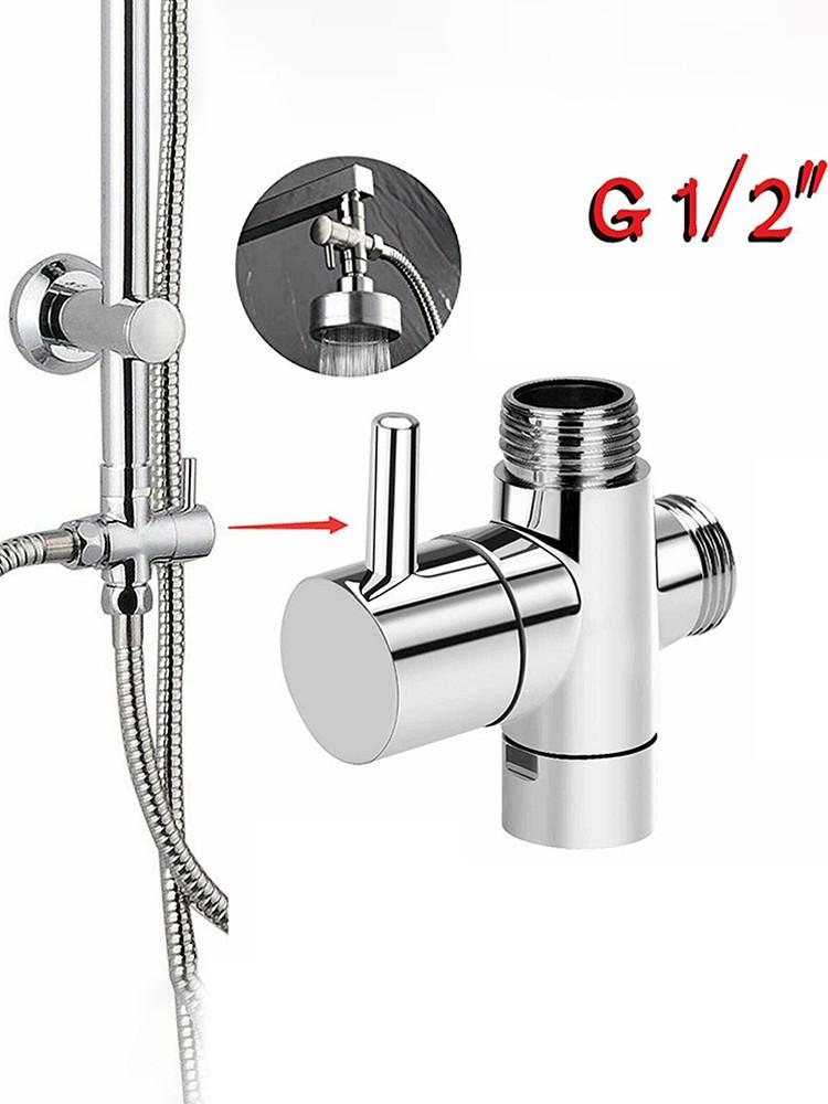 G1/2in 3-ходовой латунный распределительный клапан Т-образный адаптер-переходник хромированный для насадки для душа