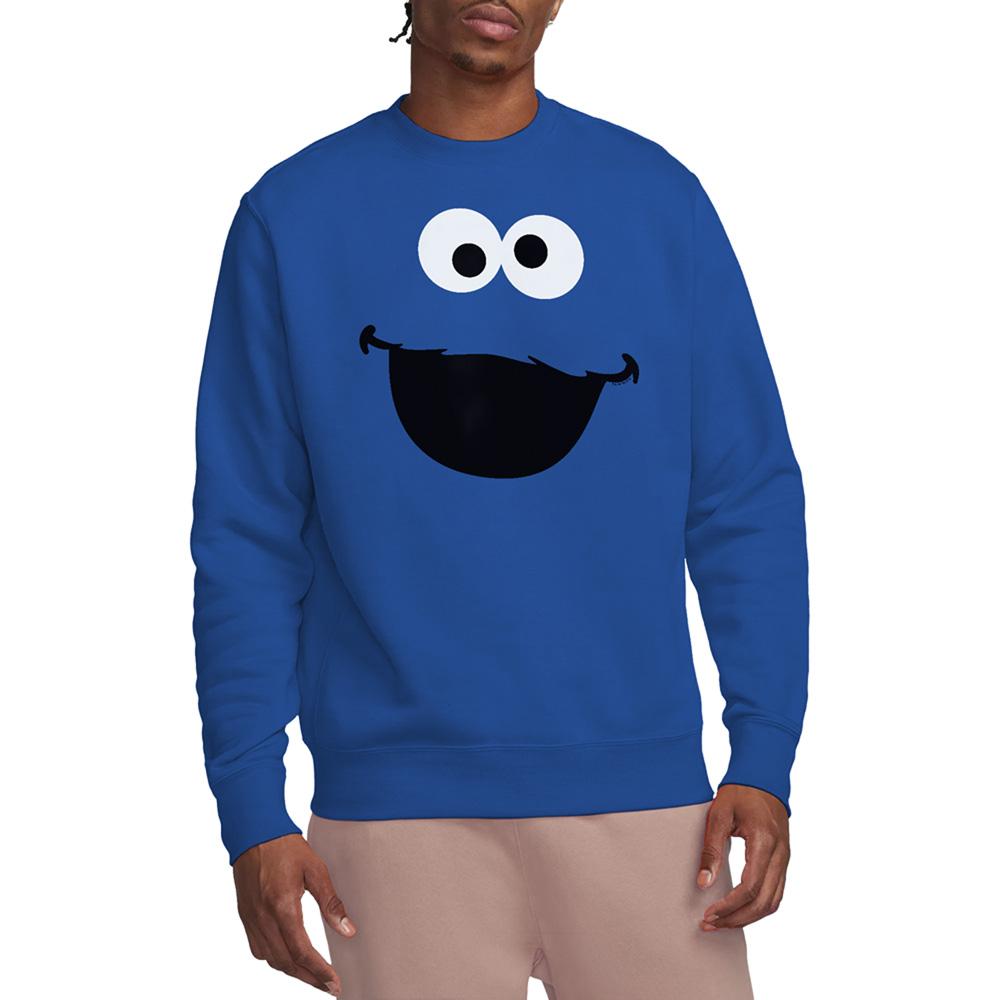 Sesame Street Unisex Adult Cookie Monster Face Sweatshirt