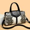 Women'S Handbag Snake Pattern Tote Bag Shoulder Bag Retro Large Capacity Women'S Bag