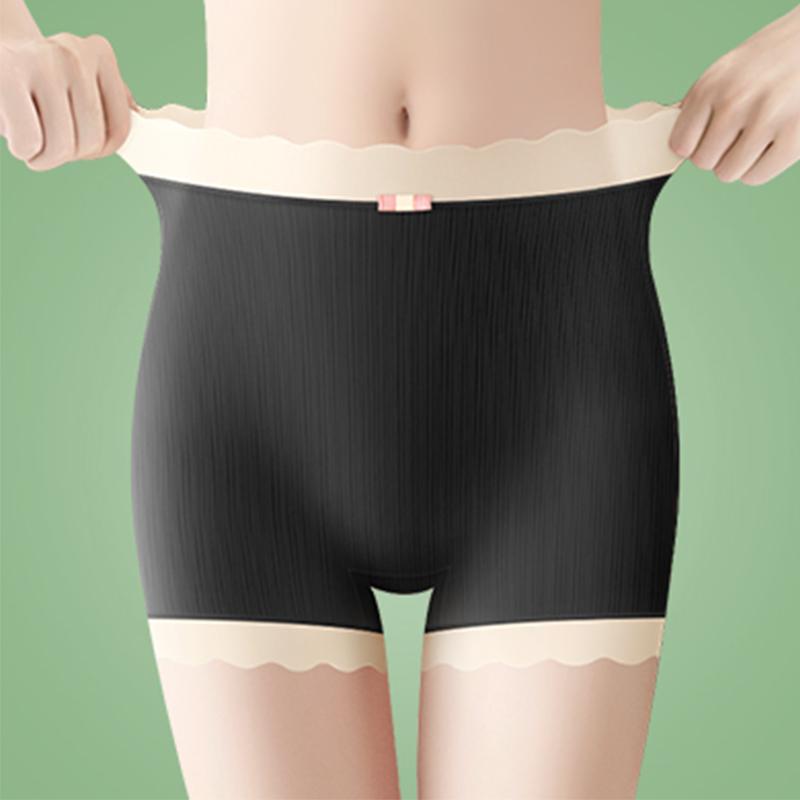 Flarixa Mid Waist Seamless Shorts Plus Size Women's Summer Panties Thin Modal Cotton Antibacterial Shorts Under Dress