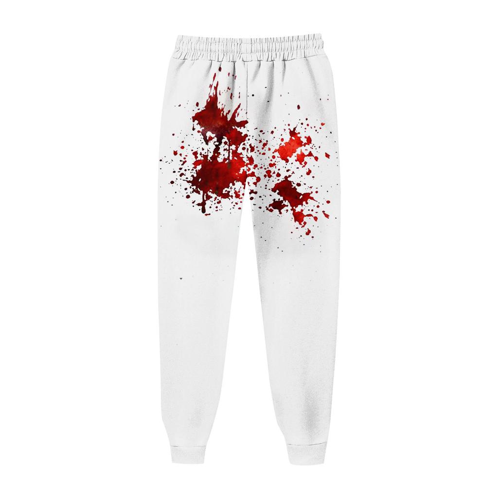 Men's Halloween Print Trousers Men's Casual Sports Trousers With Drawstring