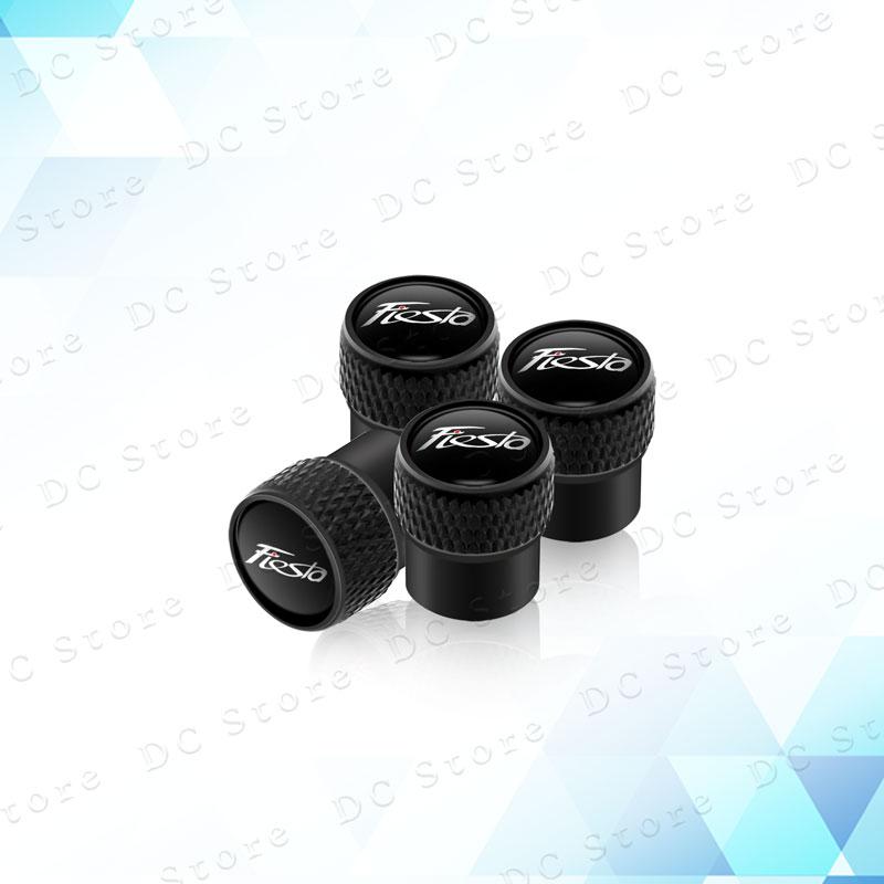 ZLKQ1 4pcs Metal Aluminum Alloy Car Wheel Tire Valve Air Stem Cap Dust Proof Covers For Ford Fiesta Emblem Accessories