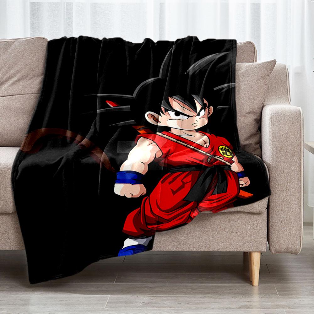 Плед с принтом на тему Dragon Ball - Идеально подходит для дивана, кровати, путешествий и использования на открытом воздухе | Можно стирать в машине, уютный и прочный.