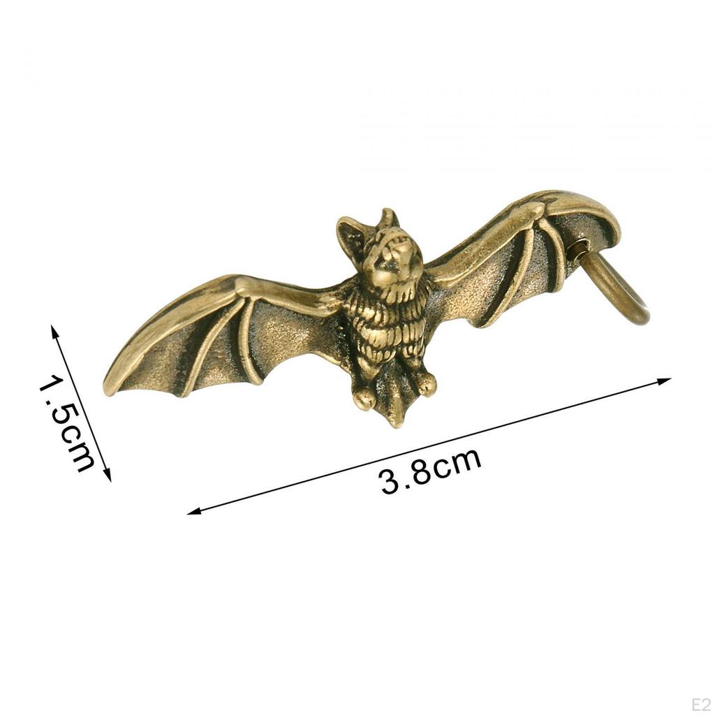 Мини-статуэтка, латунный кулон-брелок, декоративная креативная подарочная сумка, подвесной орнамент, статуя животного