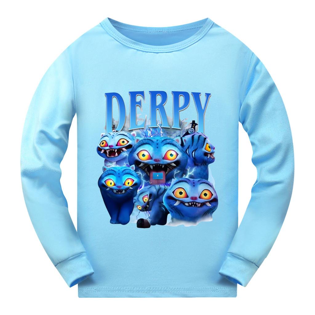4874 Детская футболка для девочек с принтом Derpy Rumi Zoey Mira Super Star, с длинными рукавами