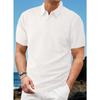 Летние тонкие дышащие влагоотводящие мужские поло с коротким рукавом свободного кроя, повседневные, однотонные, жаккардовые