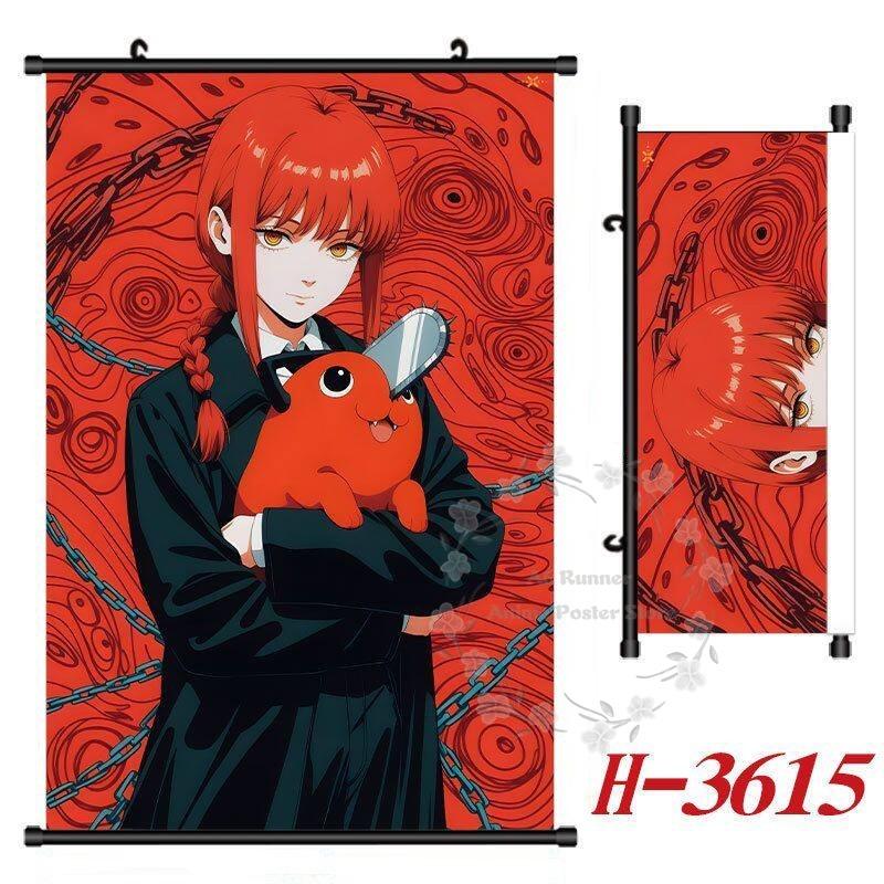 C-Chainsaw Man Hd Poster Scroll Painting Peripheral Hanging Painting Bedside Living Room Background Wall Cloth Painting