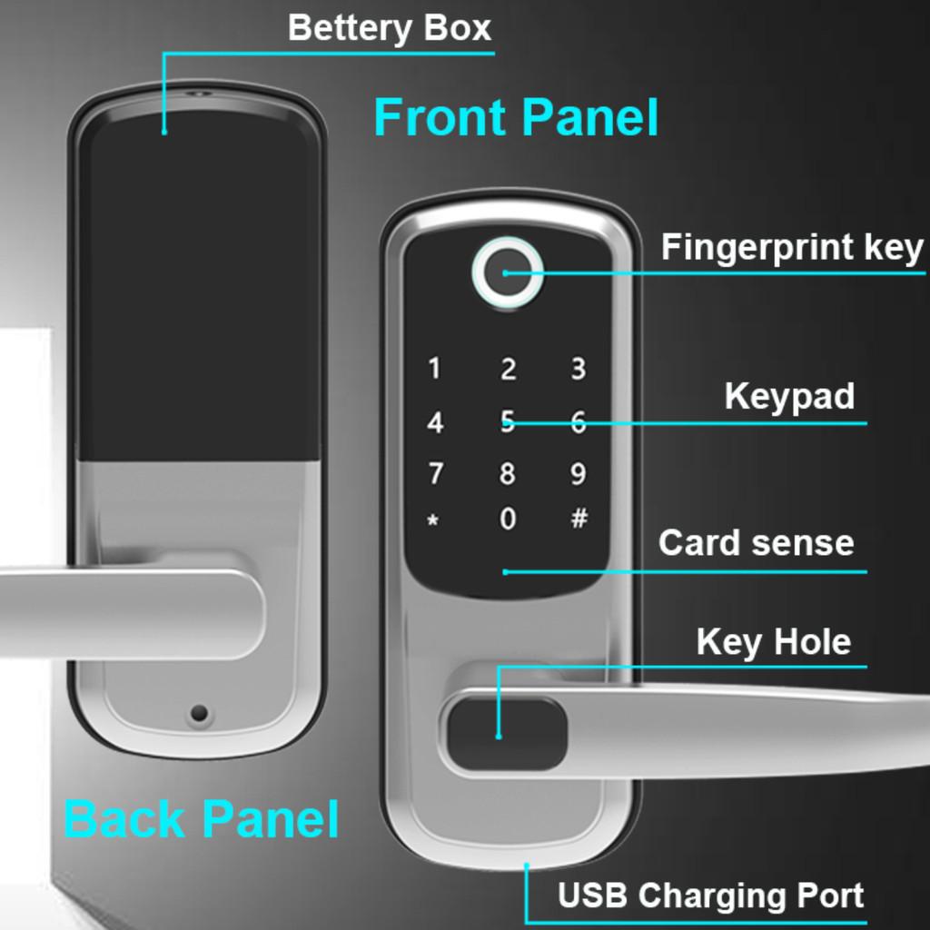 TTLOCK WIFI Биометрический отпечаток пальца Пароль Замок Индуктивный Считыватель карт Замок Электронный Умный Водонепроницаемый Дверной замок