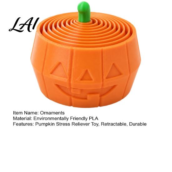 Portable Holiday Gifts 3D Printed Halloween Pumpkin Fidget Toy Retractable Spiral Stress Relief Educational Sensory Toys Ornament Flexible