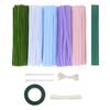 Pipe Cleaners Set for Crafts Pipe Cleaners Bouquets DIY Kit Pipe Cleaners Flowers Making Accessories Set for Greeting Cards Party Decorations