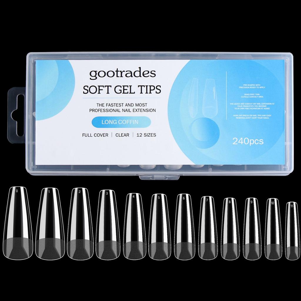 Shape Soft Gel Full Cover Nail Tips Gel Nail Tips Soft Gel Nail Extension