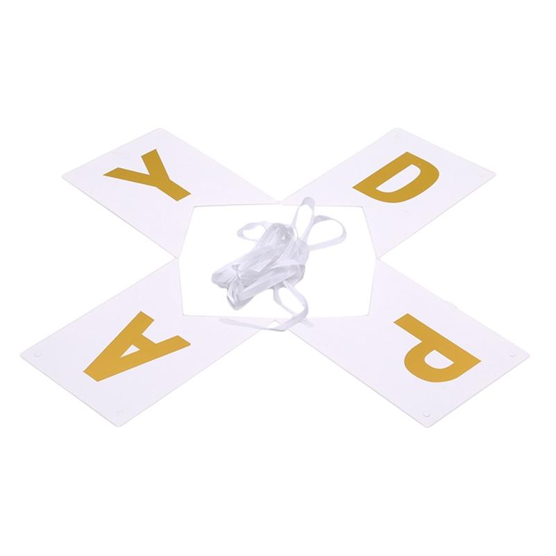 Баннер из цветных флажков "с днем рождения"