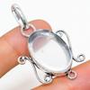 Natural White Topaz Gemstone Handmade 925 Sterling Silver Pendant 1.77" I7u93
