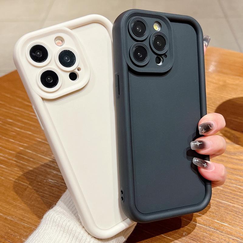 Plain Color Silicone Case For iPhone 16 15 Pro Max 14 Plus 13 12 11 Samsung S25 Ultra S24 FE S23 A56 A36 A16 A26 A55 A15 5G Shockproof Soft Cover