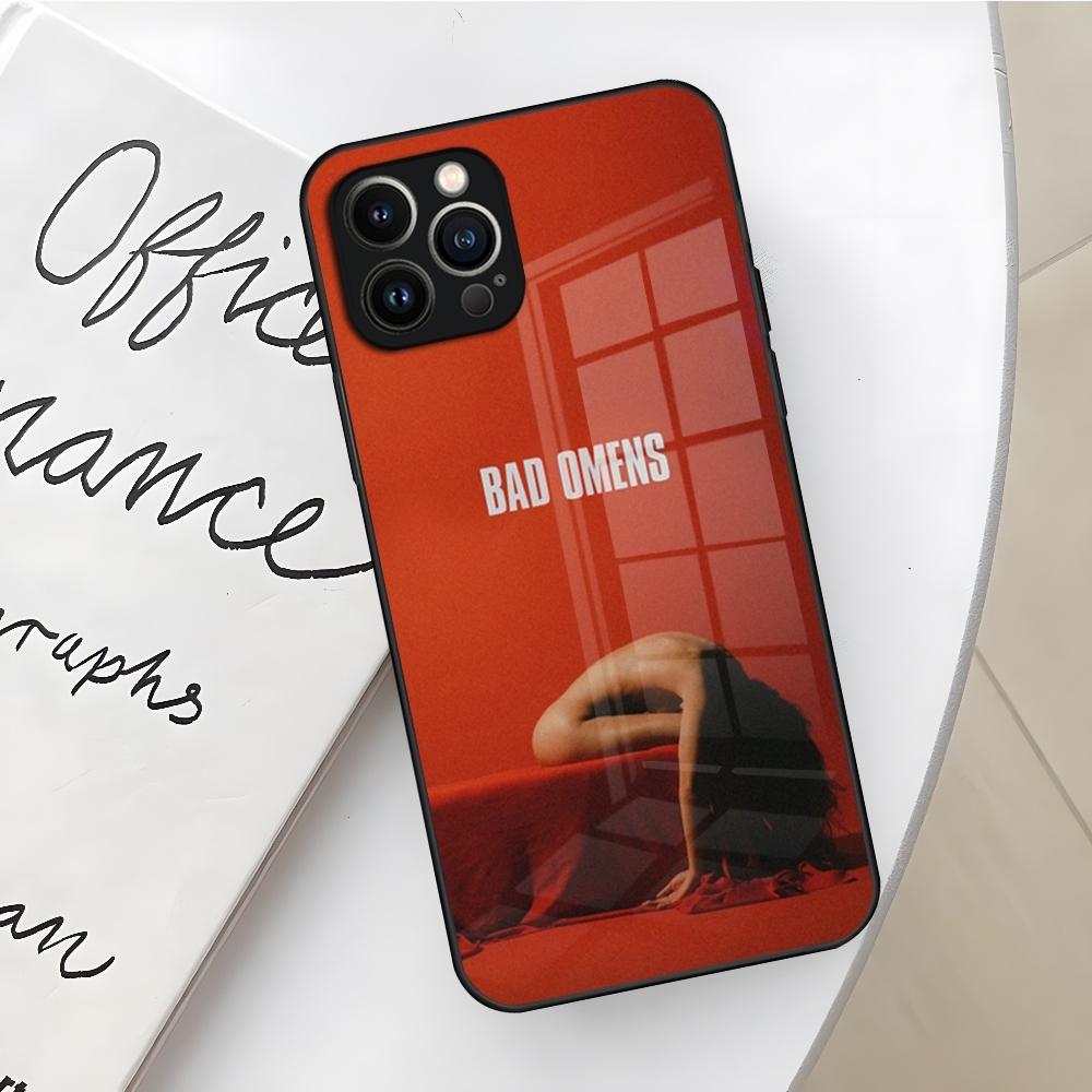 Чехол для телефона с дизайном 'Плохие предзнаменования' для Iphone 17 16 Air 15 14 12 11 13 Pro Max Mini X Xr Xs Se Puls стеклянная крышка