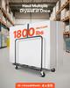 Drywall Cart Dolly, 816 kg Load Capacity, Steel Panel Truck Cart with 12.5 mm Swivel Casters, Lumber Drywall Dolly with Tie-Down Strap & 2 Side