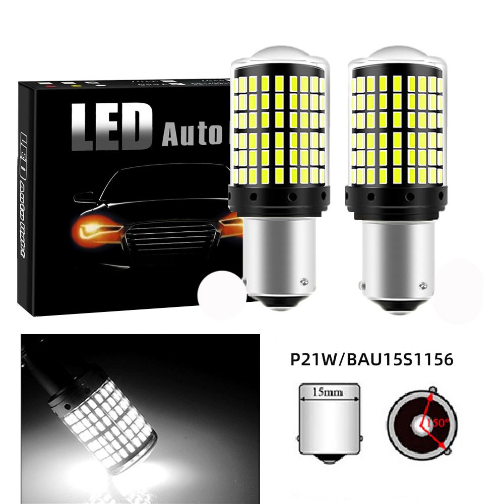 2 шт. 12 В-24 В сигнальные огни 1156 BA15S BAU15S 1157 BAY15D 7440 7443 T20 3157 T25 144smd светодиодные лампы автомобильные стоп-сигналы поворотники автолампы