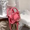 Chic Popular Mini Handle Square Bags For Women Spring Summer New Fashion Solid Color Textured Female Crossbody Phone Bag