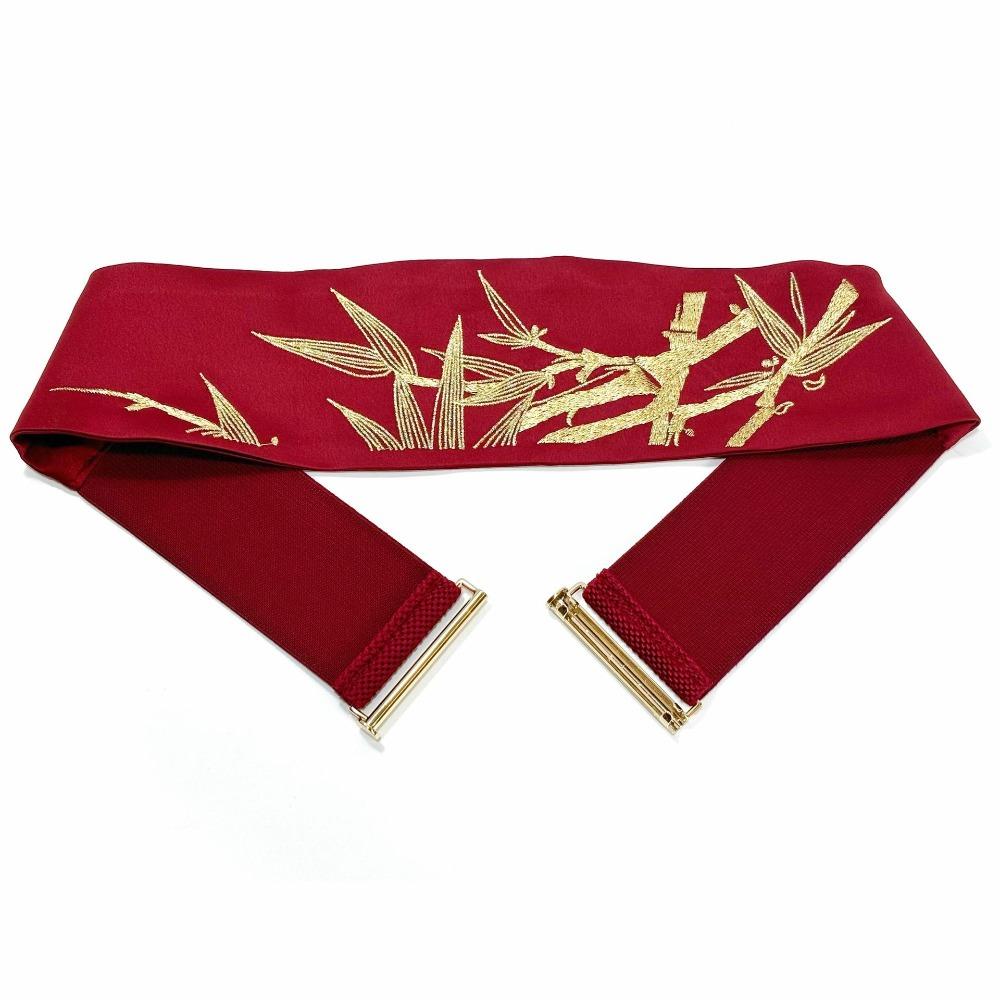 Регулируемый пояс для украшения ханьфу, ретро бамбуковый вышитый пояс, украшение для платья-корсета