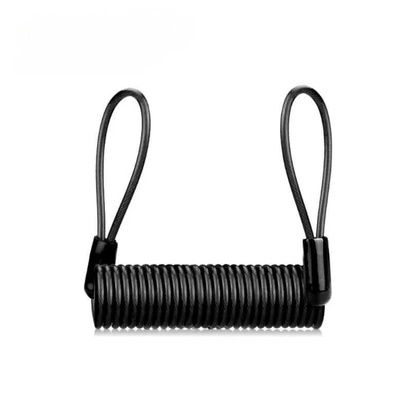 Bike Spring Cable Lock Anti-Theft Rope Alarm Disc Lock Bicycle Security Reminder Motorcycle Theft Protection 120-145cm