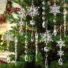 18-Piece Christmas Tree Snowflake Pendant Crystal Pendant Acrylic Crystal Ice Pick Ornament Christmas