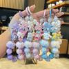 Милый бантик Шарик для волос Цепочка для телефона Sanrio Hello Kitty Melody Cinnamoroll Kuromi Брелок Подвеска на сумку Кавайный Ручная роспись Бусина Подарок