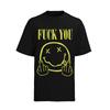 Fuck You FCK Nirvana Parodie Funny Kurt Cobain Herren T-Shirt Baumwolle