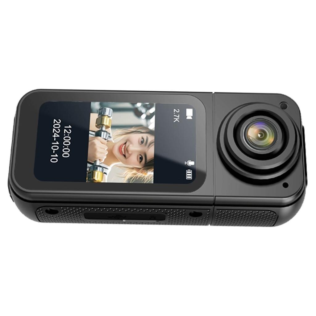 Носимая экшн-камера размером с большой палец WIFI 180 градусов вращающаяся 2.7K Портативная магнитная камера для ношения на теле для питомца работы