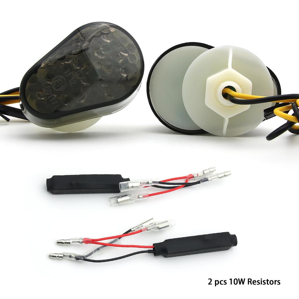 MFC PRO Universal Motorcycle LED Turn Signal Indicators for Kawasaki Ninja ZX6R ZZR and Ninja H2R Ultra-Bright Z800, Z1000, 636, ZX7R,