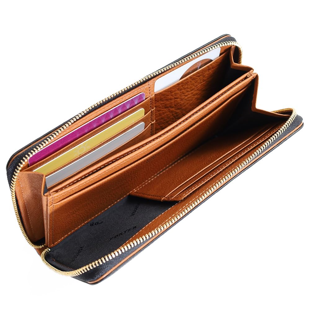 Tone Bill Wallet Yoshida Bag Длинный кошелек с круглой молнией TONE BILL WALLET [Porter] 150-02288 Мужской Женский (40 Верблюд)