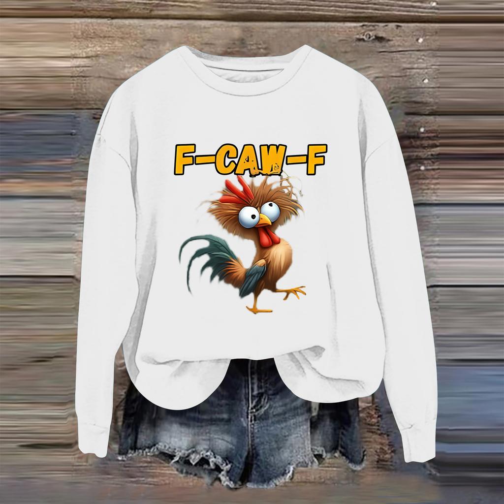 Women's Fashion Casual Long Sleeve Loose Printed Sweatshirt