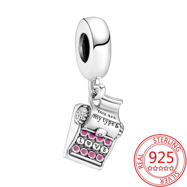 Новый брелок-ключ в виде божьей коровки и сердца, подходит для оригинального модного браслета из стерлингового серебра S925, брелок-подвеска для девочки, подарок