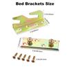 4pcs Screws Included Bed Rail Brackets Adjustable Zinc Alloy Hardware Connectors Durable Bed Frame Brackets Home Improvement
