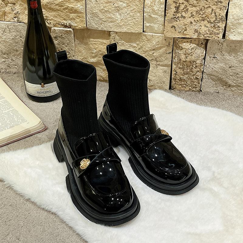 Ботинки Мартина детские 2024 популярный зарубежный стиль маленькие короткие ботинки популярные ботинки-носки тонкие ботильоны весна и осень