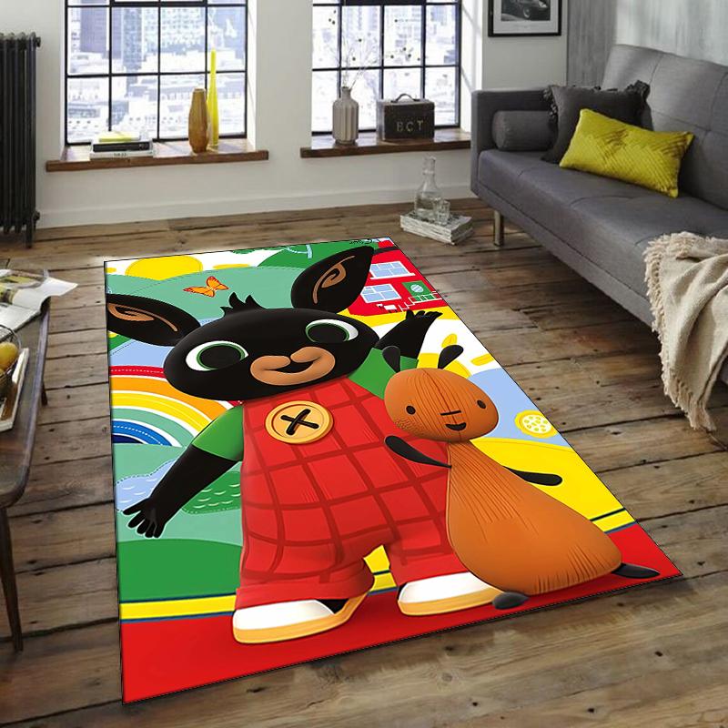 1pc Bing Bunny2 Design Area Rug - Non-Slip, Soft & Cozy Floor Mat for Living Room, Bedroom, Office - Indoor/Outdoor Decorative Carpet