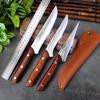Нож для разделки мяса, рыбы, фруктов, кованого вручную лезвия, топор для разделки мяса, рыболовный филейный нож, деревянные ножи ручной работы из нержавеющей стали