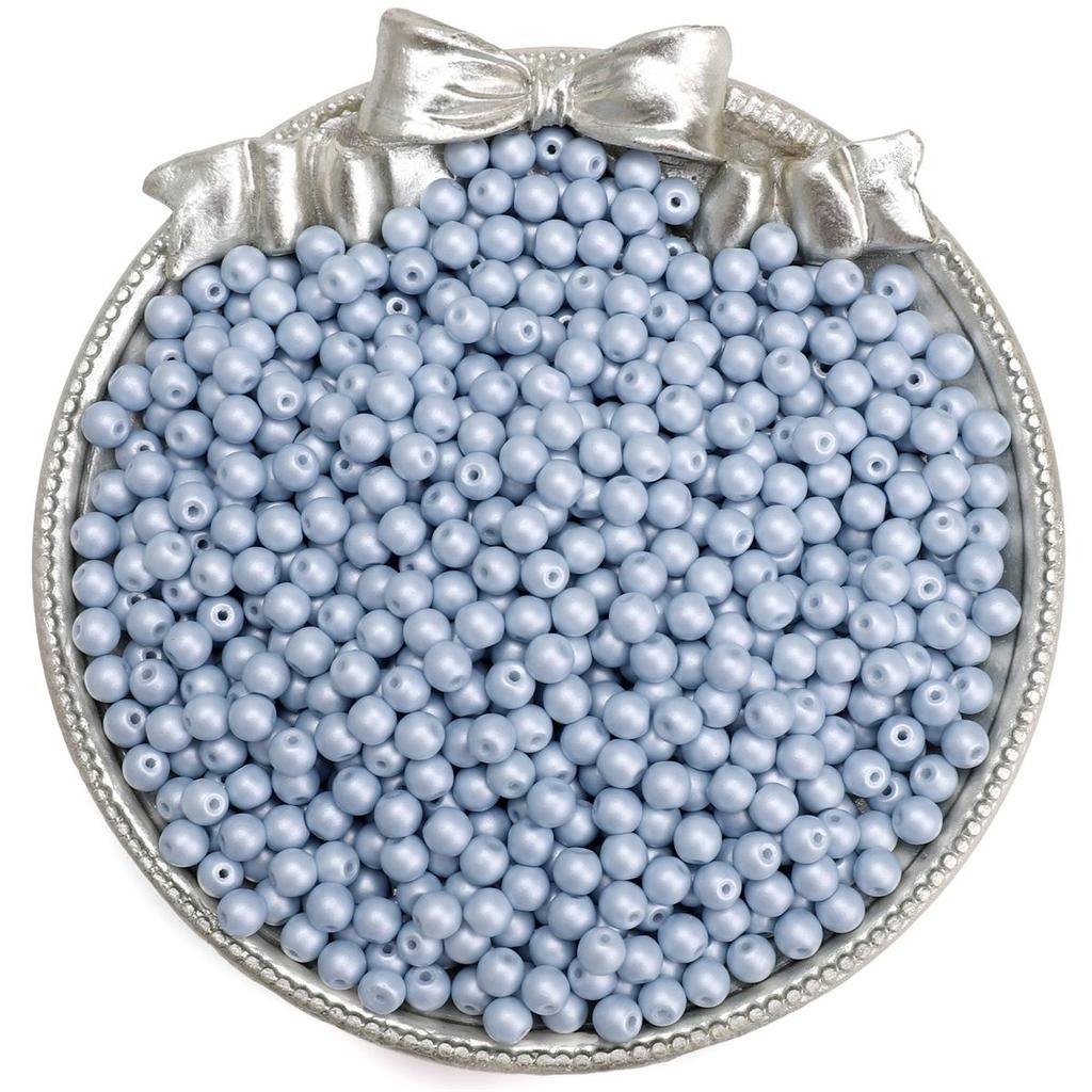 Разноцветные чешские стеклянные бусины для изготовления украшений - 100 круглых шт.