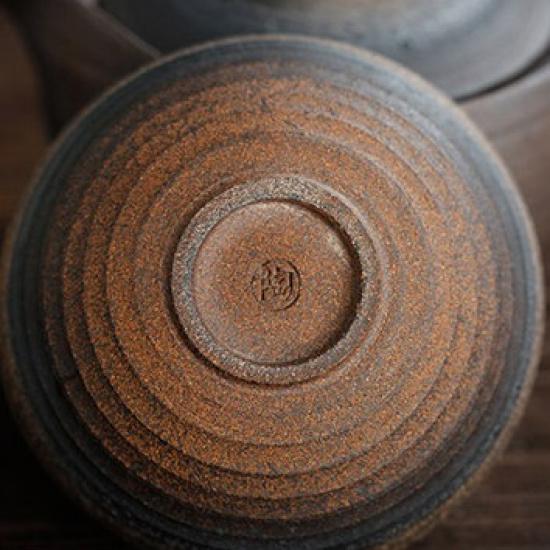 Керамическая чашка для быстрого чая в японском стиле, один горшок, одна чашка, портативный ручной чайник, чайный набор для кунг-фу