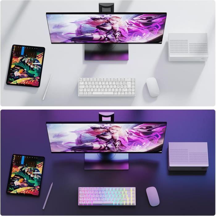 Clavier Gamer Mécanique - TECURS - TKL 65% - RGB Rétroéclairé - Bluetooth/2.4G/Type-C