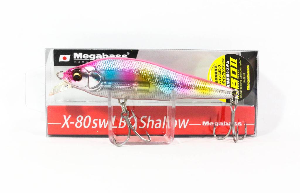 Megabass X-80 SW LBO Мелкотонущая тонкая приманка GG Pink Candy (9888)
