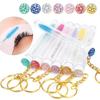 Clear Tube Mascara Brush with Rhinestone Gold Buckle - Disposable Crystal Rod Spiral Curler Tool