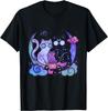 Kawaii Pastel Goth Cute Creepy Cat Bat Skeleton T-Shirt Print Original Design Gifts T Shirts Mens Clothing Camisas Streetwear