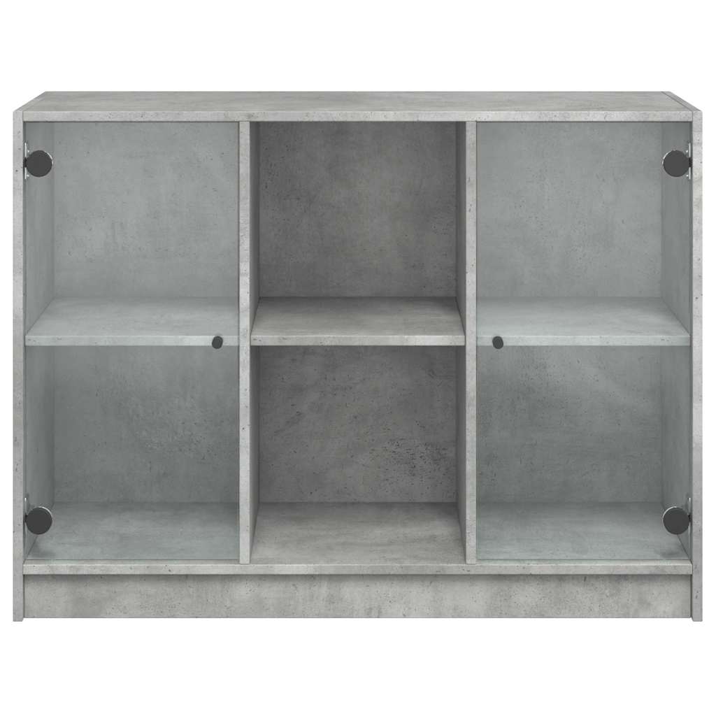 Vidaxl Szafka, Szarość Betonu, 102X37X75,5 Cm, Materiał Drewnopochodny