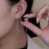 925 Silver Zircon Flower Ear Threads: Women's Luxurious, Stylish, High-End, Versatile & Unique Accessory.