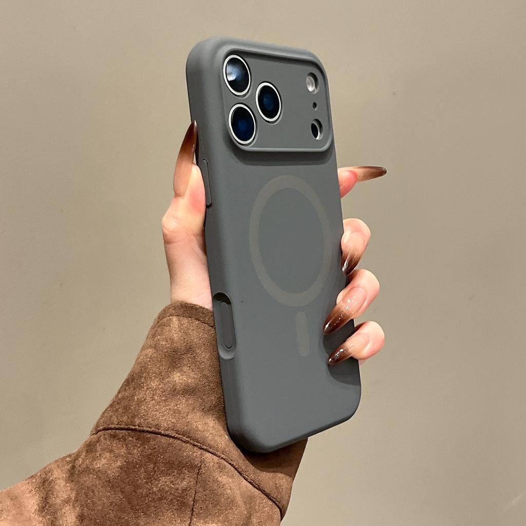 Новый магнитный чехол из жидкого силикона для Apple iPhone 17 Pro Max, Защитный чехол с покрытием full-coverage, ощущением кожи для iPhone 16