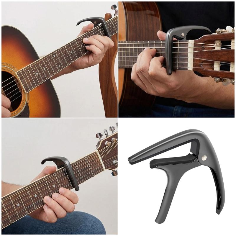Metal Guitar Capo Easy to Carry Recording Studio Spring Clamp Capo Perfect for Beginners and Professional Player