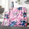 Stitch Friends Winter Fun Blanket Soft Throw Blanket For Home Bedroom Bed Sofa Travel Office Solid Christmas Blanket