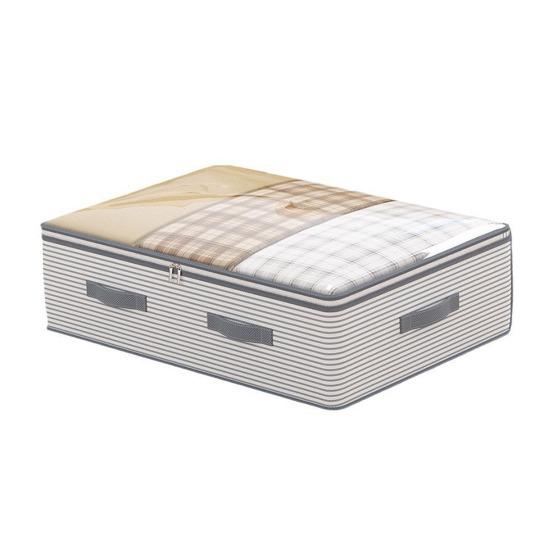 Under-bed Storage Bag Foldable Storage Bins with Clear Top Reusable Closet Organizer for Comforter Clothing Blankets Pillows