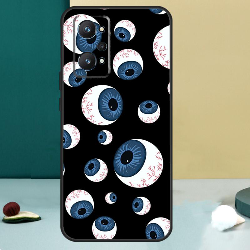 Сумасшедший узор с глазными яблоками для чехла Realme GT 6T 5 6 GT 7 Pro C67 C75 C61 C55 C53 C51 C21Y C25S 10 11 12 13 14 Pro Plus